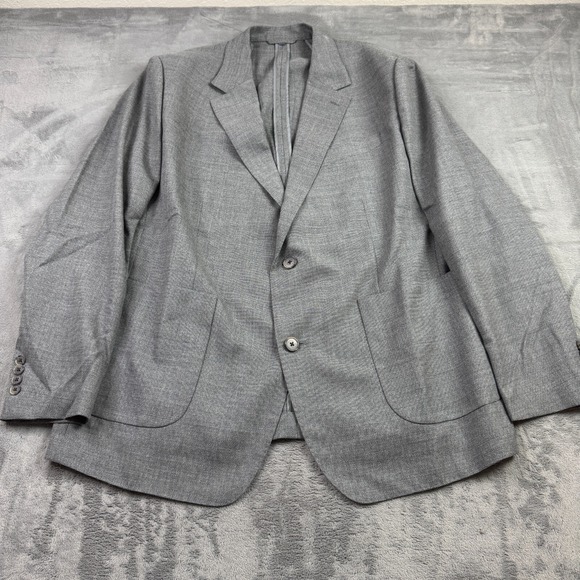 Bonobos Mens Blazer Mens 48R Gray Sports Coat Two Button 100% Wool Italy NEW